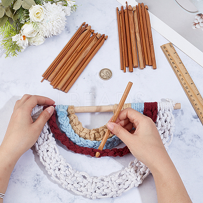 24Pcs Carbonized Bamboo Knitting Needles TOOL-CL0001-10-1