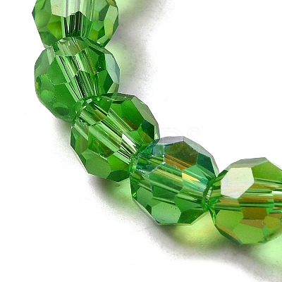 Electroplate Transparent Glass Beads Strands EGLA-A035-T8mm-L11-1