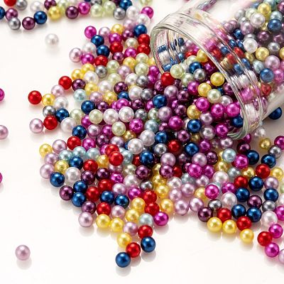 Imitation Pearl Acrylic Beads OACR-S011-3mm-M-1