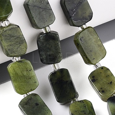 Natural Canadian Jade Beads Strands G-C098-A37-01-1