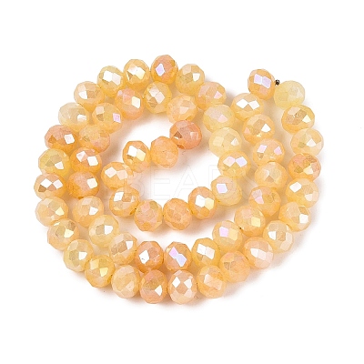 Dyed Crackle Imitation Jade Glass Beads Strands EGLA-Q131-02C-07-1