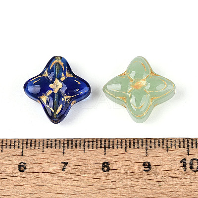 Baking Paint Transparent Glass Beads DGLA-N018-21-1
