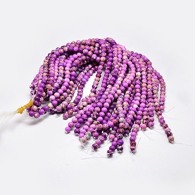 Natural Imperial Jasper Beads Strands G-I122-10mm-07-1