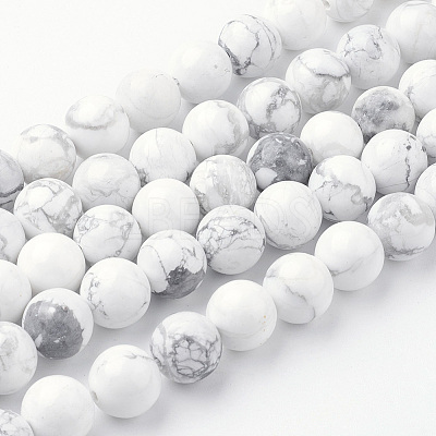 Natural Howlite Bead Strands G-G735-66-10mm-1
