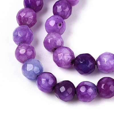 Dyed Natural White Jade Beads Strands G-T139-4mm-60-11-1