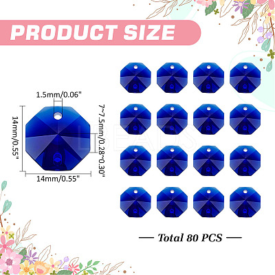 80Pcs Glass Sew on Rhinestones GLAA-ME0001-15B-1
