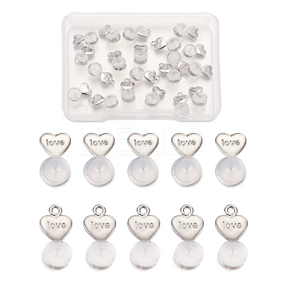 20Pcs 2 Styles Silicone Ear Nuts FIND-TA0001-47B-1