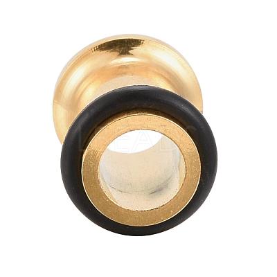 12Pcs 6 Colors 316 Surgical Stainless Steel Screw Ear Gauges Flesh Tunnels Plugs STAS-YW0001-14-1