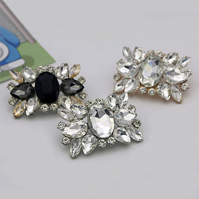 Alloy Glass Detachable Shoe Buckle Clips FIND-WH0423-73RG-01-1