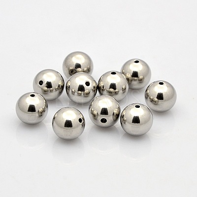 Tarnish Resistant Round 201 Stainless Steel Beads STAS-N020-02-10mm-1