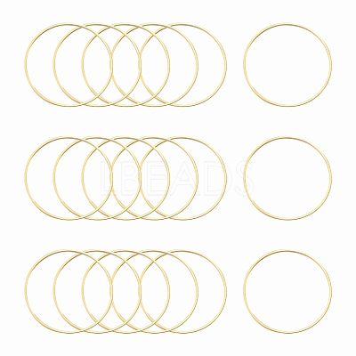 Brass Linking Rings KK-Y003-03L-G-1