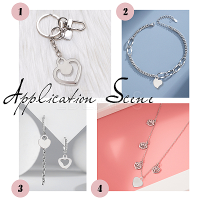 400Pcs 8 Style 201 Stainless Steel Charms STAS-UN0028-24-1