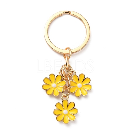 Cute Enamel Keychain KEYC-WH0025-048G-01-1