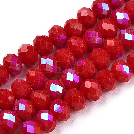 Electroplate Opaque Solid Color Glass Beads Strands LS-EGLA-A034-P3mm-L21-1