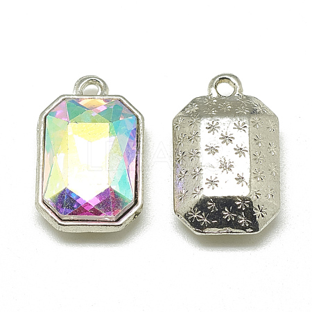 Alloy Glass Pendants PALLOY-T031-10x14mm-05-1