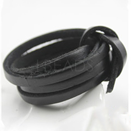 Flat Leather Jewelry Cord WL-WH0008-01A-04-1