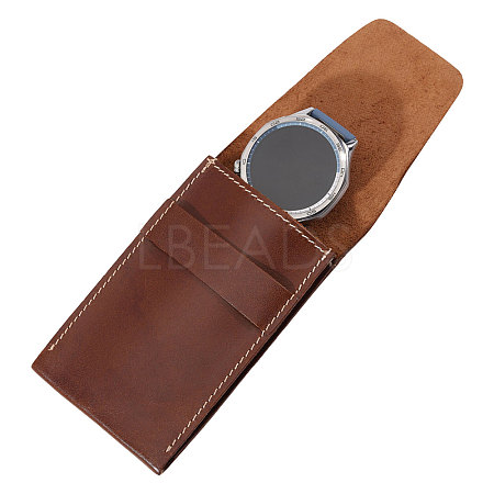 PU Leather Single Watch Storage Envelope Boxes CON-WH0089-229-1