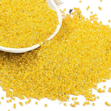 Opaque Colours Luster Glass Seed Beads SEED-H003-12H-1