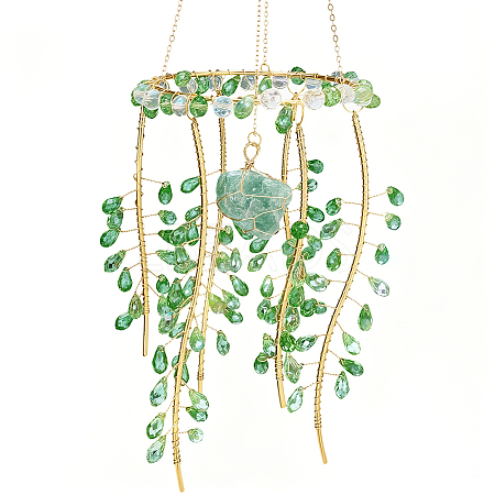 1Bag Iron & Glass Hanging Ornaments HJEW-SP0001-65A-1
