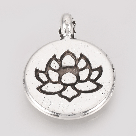 Tibetan Style Alloy Pendants TIBE-T011-111AS-FF-1