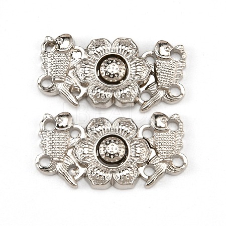 Alloy Snap Lock Clasps FIND-WH0108-19P-1