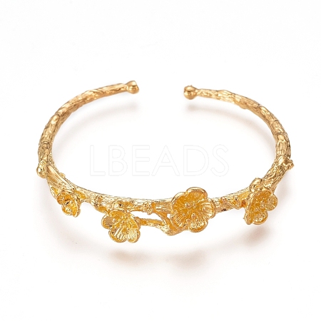 Electroplated Alloy Cuff Bangles PALLOY-I176-16G-1