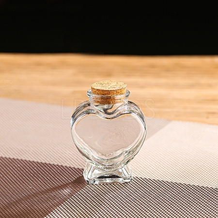 Heart Glass Cork Bottles Ornament PW-WG28677-01-1