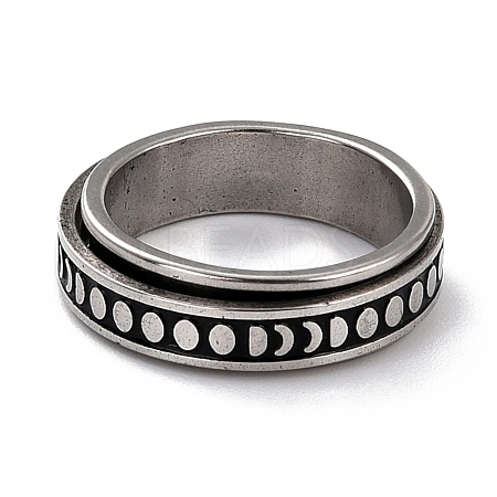 Non-Tarnish 203 Stainless Steel Rotating Spinner Fidget Band Rings for Anxiety Stress Relief RJEW-G118-08P-1