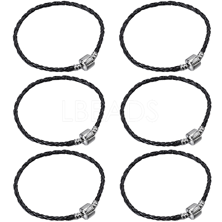 20pcs Braided PU Leather Cord Bracelet Making MAK-SC0001-30B-1