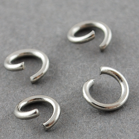 Tarnish Resistant 304 Stainless Steel Open Jump Rings A-STAS-R049-8x1mm-1