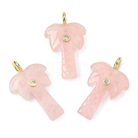 Natural Rose Quartz Carved Pendants G-C282-04B-1