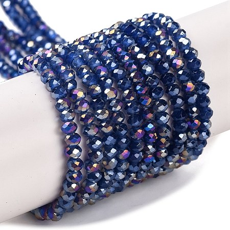 Baking Electroplate Glass Beads Strands DGLA-A039-J2MM-B04-1