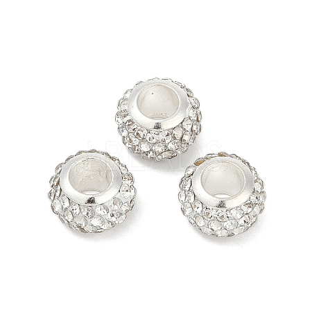 Alloy Rhinestone Clay Pave Beads ALRI-D300-03S-08-1