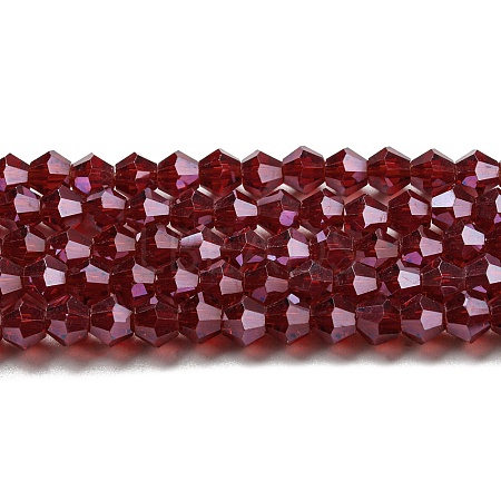 Transparent Electroplate Glass Beads Strands GLAA-F029-2mm-C27-1