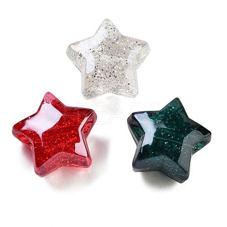 UV Plating Acrylic European Large Hole Beads OACR-S142-02-1