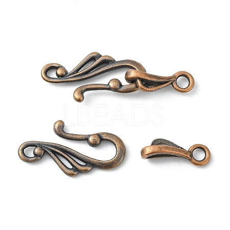 Tibetan Style Hook and Eye Clasps LS-RLF1157Y-1