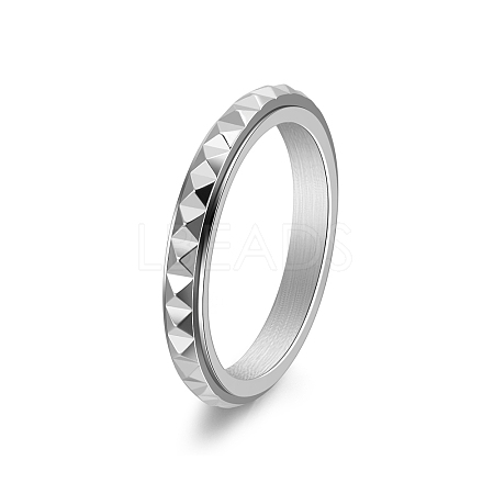 Rotatable Version Korean StyleRotatable Stainless Steel Finger Ring for Men PW-WGAB2A4-04-1