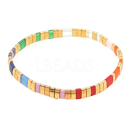 Rainbow Bohemian Style Original Design Fashion Tila Beaded Bracelet for Women. RM1844-28-1