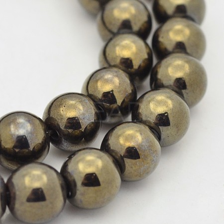Round Non-magnetic Synthetic Hematite Beads Strands G-D617-2mm-26-1