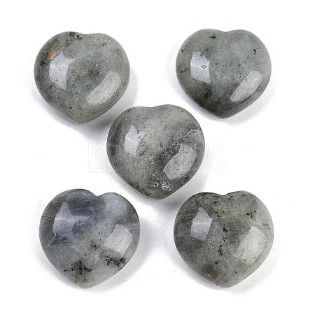 Natural Labradorite Heart Love Palm Worry Stone G-H268-F02-C-A-1