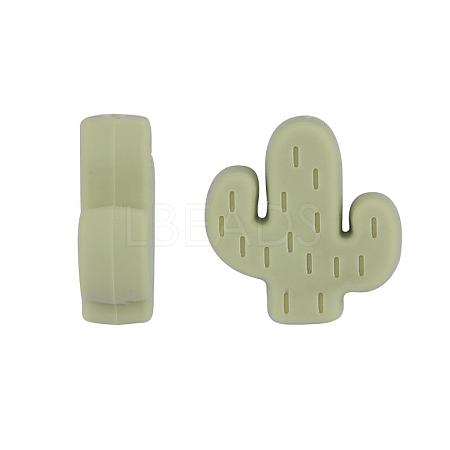20Pcs Cactus Food Grade Eco-Friendly Silicone Focal Beads JX906C-1