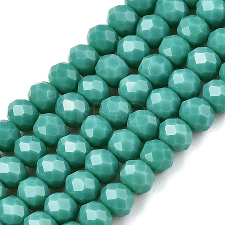 Opaque Solid Color Imitation Jade Glass Beads Strands EGLA-A044-P4mm-D31-1