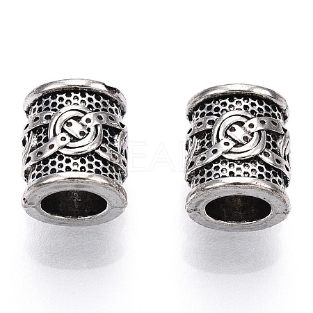 Tibetan Style Alloy European Beads X1-TIBEB-TAC0002-01AS-1