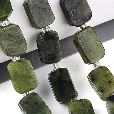 Natural Canadian Jade Beads Strands G-C098-A37-01-1