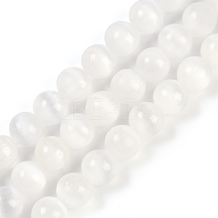 Natural Selenite Beads Strands G-G167-A01-01-1