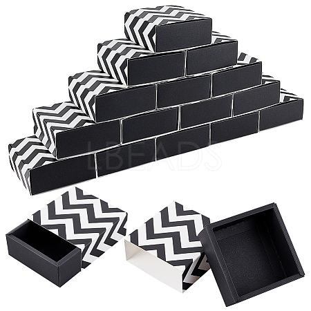 Square Folding Cardboard Small Cake Drawer Box CON-WH0084-49A-1
