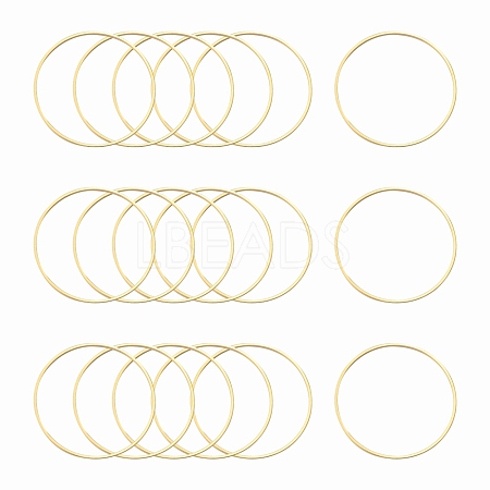 Brass Linking Rings KK-Y003-03L-G-1