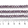Electroplate Opaque Glass Beads Strands EGLA-A035-P4mm-A11-4