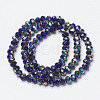 Electroplate Glass Beads Strands EGLA-A034-T4mm-J07-2