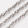 Tarnish Resistant 304 Stainless Steel Rope Chains CHS-L015-10-1